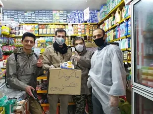 ضدعفونی معابر شهری، بیمارستان ها و کارگاه ها توسط بسیجیان ناحیه مسلم بن عقیل