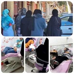 اهدای خون توسط دانشجویان شهرستان بم