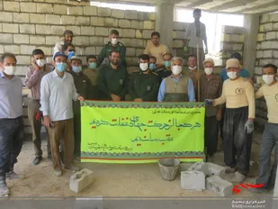 اردوی جهادی بسیج ادارات شهرستان بن در روستای آزادگان