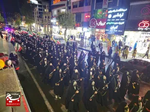 حضور مقتدرانه&zwnj;ی دختران جانفدای شهرستان ساوجبلاغ، در پنجاه و یکمین شب از حماسه حضور