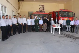 غیورمردان آتش&zwnj;نشان قنوات تجلیل شدند