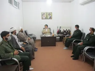 دیدارمسئول معاونت تعلیم و تربیت سپاه استان با آیت الله شاهچراغی