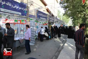 برپایی موکب بزرگ پذیرایی عید غدیرخم همراه با غرفه های فرهنگی ورزشی در شهر هشتگرد