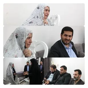 دیدار شهردار منطقه ۱۰ و جمعی ازمعاونین و  مدیران با "مادر بزرگوار  "شهید مصطفی آذرخش"