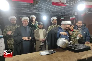 بازدید مسئول بسیج اساتید، طلاب و روحانیون کشور از موکب پایگاه بسیج طلاب همدان