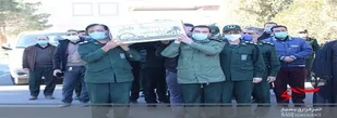 تشييع شهيد گمنام در سپاه استان سمنان