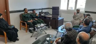 دیدار مدیر آموزش و پرورش ناحیه دو یزد با فرمانده ناحیه مقاومت بسیج شهید الله دادی یزد
