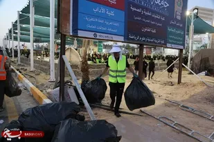 جمع&zwnj;آوری روزانه تا ۱۰۰ تن زباله در طریق الحسین(ع)