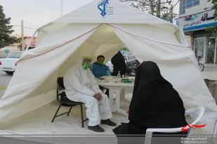 برپایی ایستگاه تست رایگان کرونا توسط سپاه درگز