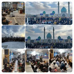 حضور بسیجیان و زرمندگان گردان۱۱۷ امام حسین(علیه السلام) در ضیافت افطاری حرم حضرت معصومه(س) و جمکران