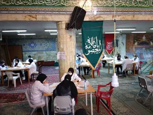 کارگاه تولید ماسک به یاری گروه های جهادی