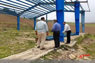 بازدید معاونت مهندسی سپاه استان از سوله صالحین روستای حسین آباد کالپوش میامی