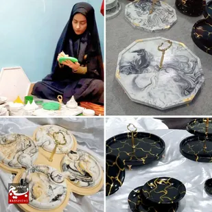 بانوی کارآفرین هندیجان با تولید طراحی مدل و صنایع دستی