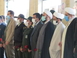 غبار روبی و گلباران مزار شهدای شهرستان فیروزکوه