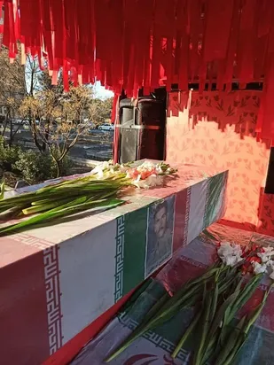 حضور کاروان شهدای اهالی بهشت در شهر سرداران شهیدحسین قجه ای و محمدعلی شاهمرادی