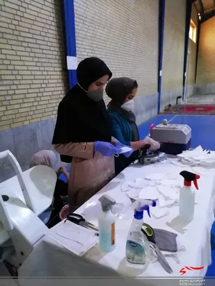 آماده سازی ۹ هزار ماسک در ریگ لردگان