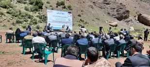 پروژه مخزن ۹۰ هزار مترمکعبی روستای دیکین الموت شرقی کلنگ زنی شد
