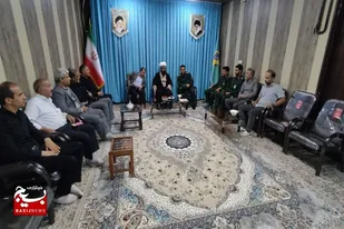 دیدار مسئول سازمان بسیج اصناف و مسئول روابط عمومی سپاه انصارالحسین(ع) با امام جمعه فامنین