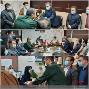 دیدار فرمانده ناحیه مقاومت بسیج دزفول با کادر درمان بیمارستان بزرگ دزفول