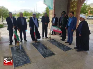 ادای احترام به  ۸۰شهیدگلگون کفن شهر وردنجان در سوم خرداد