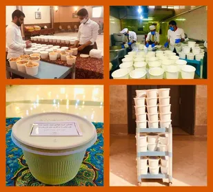 سومین مرحله طبخ و توزیع بیش از 650 پرس افطاری بین نیازمندان اکرمیه