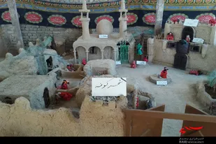 برپایی نمایشگاه از بقیع تا کربلا در روستای تکه
