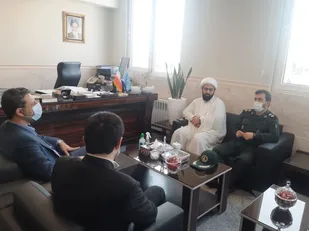 نشست صمیمی فرمانده سپاه با دادستان پیشوا