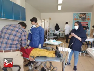 اردوی جهادی پزشکی در مدرسه طالب زاده شهر بهارستان