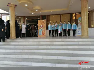 اجرای سرود توسط گروه سرود رضوان پایگاه مقاومت بسیج سیدالشهدا