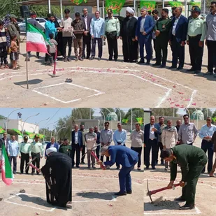 آیین جانمایی محل تدفین شهید گمنام در روستای کرپان سیریک برگزار شد