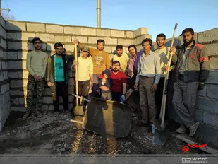 گروه جهادی انصارالرسول جهت ساخت وساز منازل نیازمندان