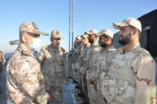 بازدید سردار ارجمند از رزمندگان تیپ ۸۲ سپاه صاحب الامر (عج) استان قزوین در مناطق عملیاتی شمالغرب