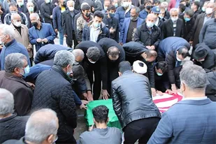 تشییع پیکر حسین خلج، آزاده دوران دفاع مقدس در کرج