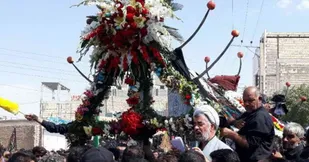 برپایی مراسم نخل گردانی عشورای حسینی در شهر رودیان