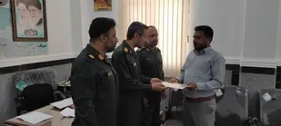 اعطای حکم مسئولیت مسئول کانون بسیج مداحان شهرستان بندرسیریک