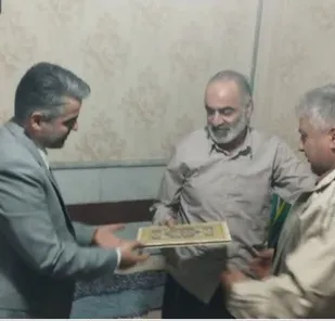 دیدار فرماندار پیشوا با جانباز سرافراز دفاع مقدس