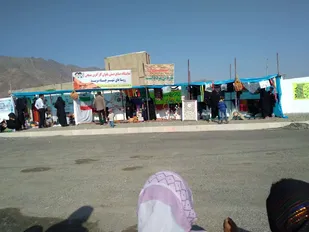 برپایی نمایشگاه صنایع دستی به مناسبت هفته بسیج در شهر چاه مرید کهنوج
