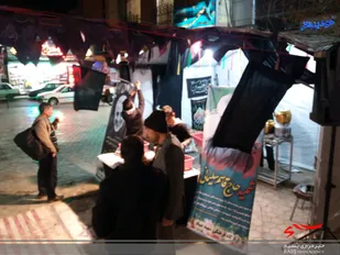 برپایی ایستگاه صلواتی به مناسبت بزرگداشت سپهبد شهید قاسم سلیمانی