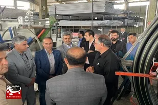 بازدید مدیرکل تعاون، کار و رفاه اجتماعی و مسئول سازمان بسیج کارگران وکارخانجات سپاه سلمان از واحد تولیدی آرمین لوله شرق