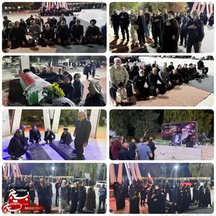 مراسم جاماندگان از تشییع رهبری در آغاجاری
