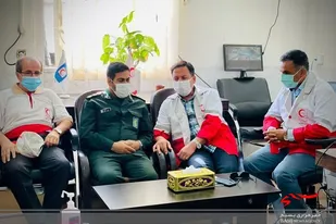 دیدار فرمانده ناحیه مقاومت بسیج سپاه مهرستان با گروه های هلال احمر