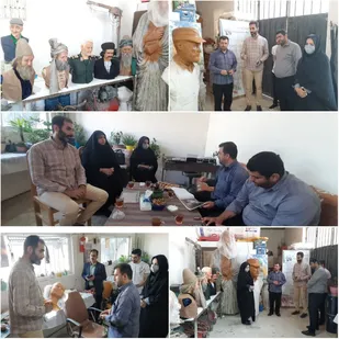 دیدار فرمانده سپاه پیشوا با هنرمندان پیشوایی و بازدید از هنرکده مجسمه سازی شمس