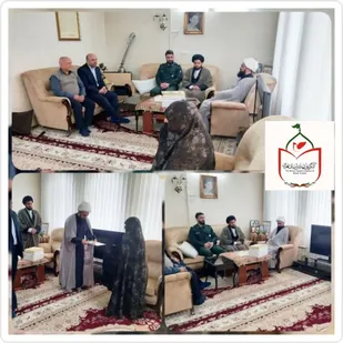 دیدار مسئول نمایندگی ولی فقیه سپاه پیشوا با خانواده شهید محسن هرندی