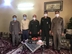 دیدارفرمانده ناحیه آغاجاری با رزمندگان دفاع مقدس