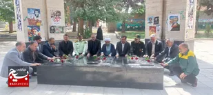 گلباران گلزار شهدای گمنام شهر نظرآباد و ادای احترام به مقام شامخ شهدا