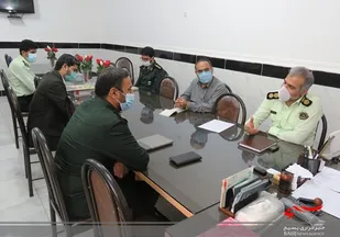 دیدار معاون اجتماعی سپاه بوشهر با رئیس پلیس امنیت اخلاقی بوشهر