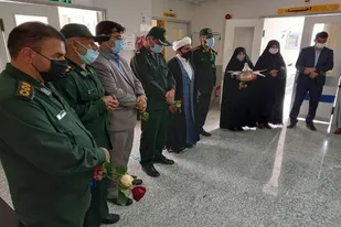 تجلیل از پرستاران و کادر درمان در شهر بیضا