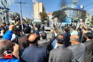 راهپیمایی صدها نفری مردم میانه برگزار شد