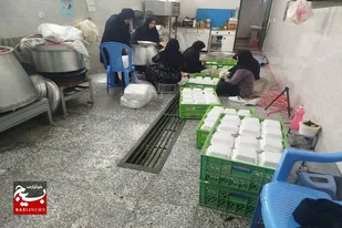 پخت اطعام جهادی توسط جهادگران در سرخه