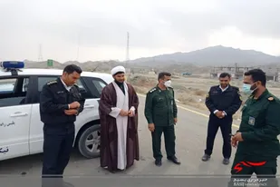 دیدار فرمانده و مسئول دفترنمایندگی ولی فقیه ناحیه مقاومت بسیج سپاه نیکشهراز پلیس راهور شهرستان